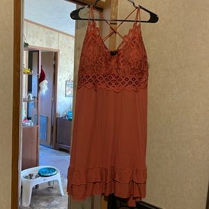 Burnt orange tunic dress
